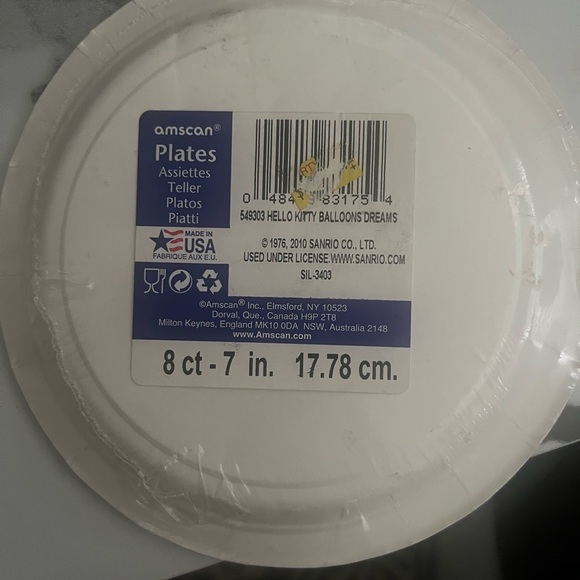 Hello Kitty Paper Plates Vintage 2009 NWT - Picture 3 of 3